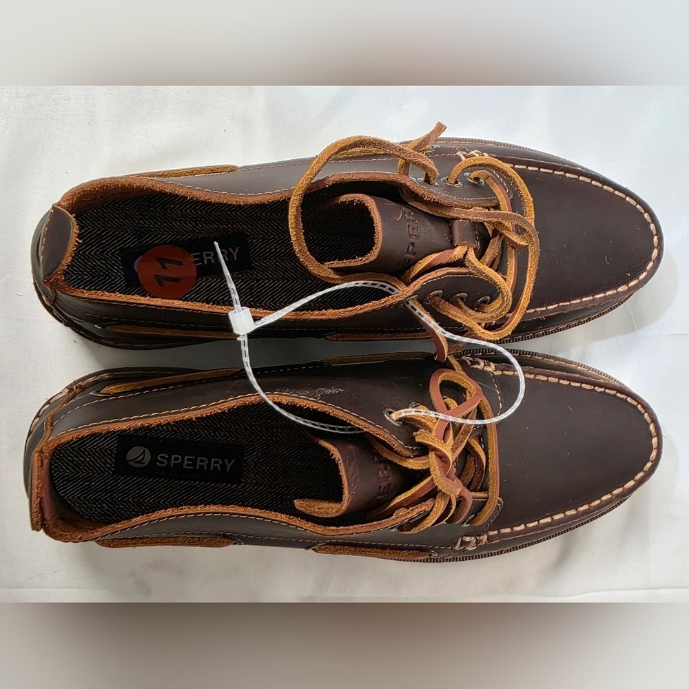Sperry Authentic Original Chukka Boots Mens Size 11 Dark Beige Leather New - Picture 6 of 10
